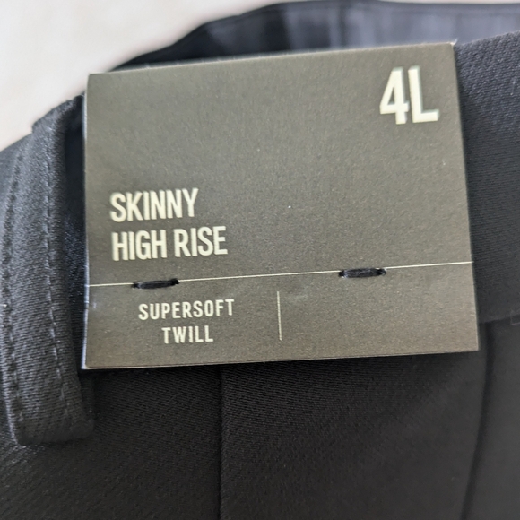 Express Skinny High Rise Super Soft Twill Pants Black Dress Pants Size 4 Long - Picture 7 of 9